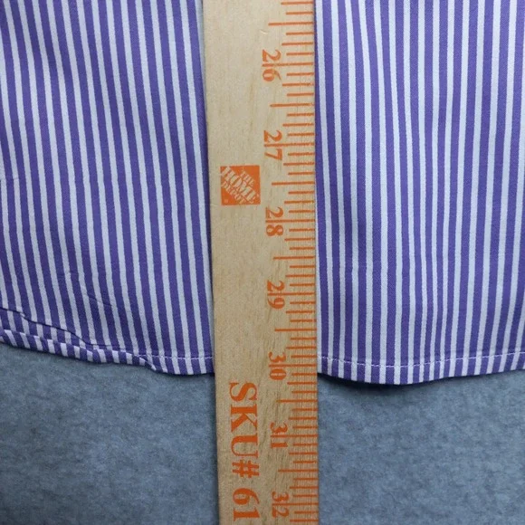 Robert Graham Shirt Large Tailored Fit Flip Cuff‎ Striped Luxury Designer - Picture 10 of 13